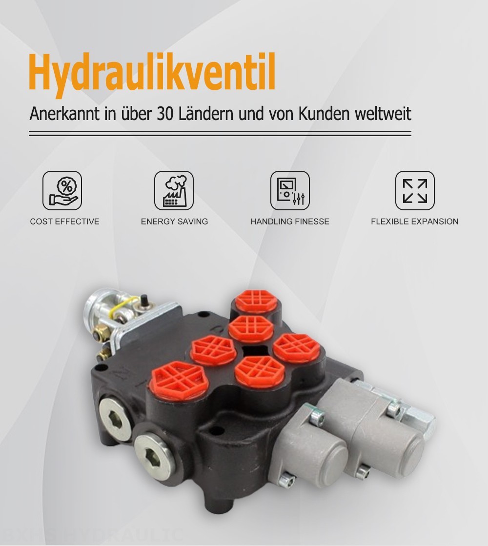 P80-G12-G34 Manuell und Joystick 2 Steuerkolben Monoblock-Wegeventil